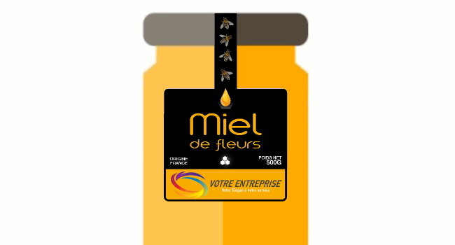 miel avec étiquette personnalisée